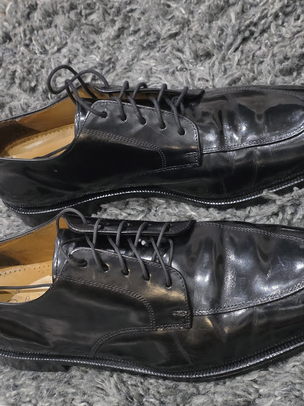 Cole Haan Men's Classic Black Leather Lace-Up Dress Shoes Size 10D